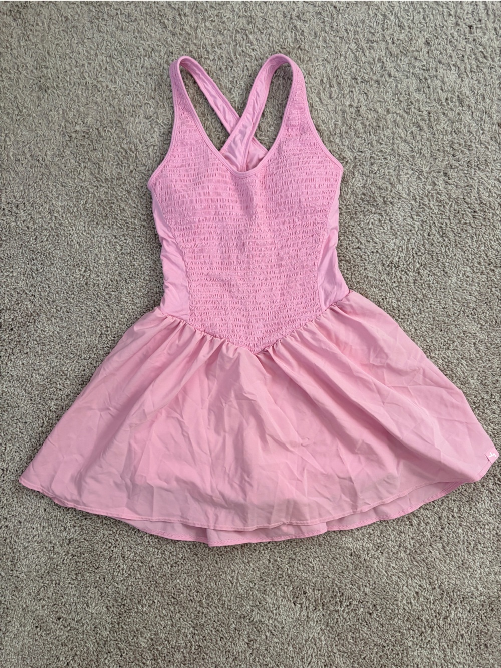 JoyLab - Women's Smocked Active Dress - JoyLab Light Pink Small NWOT